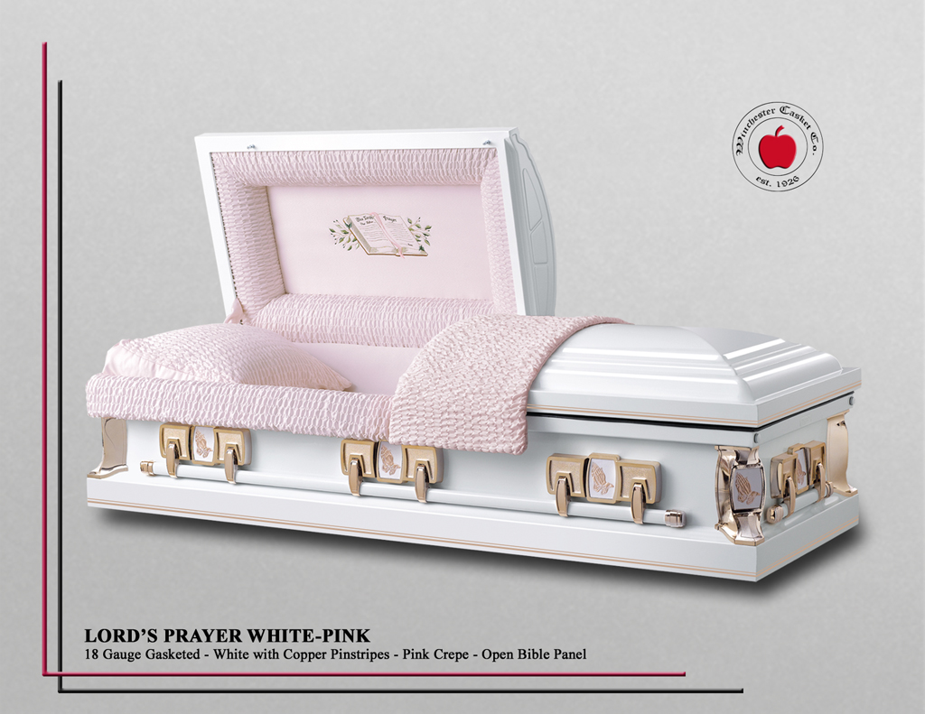 Lords Prayer White  Pink